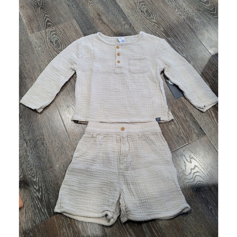 Modern Moments‎ Muslin Long Sleeve and Shorts Set size 24 Months #6